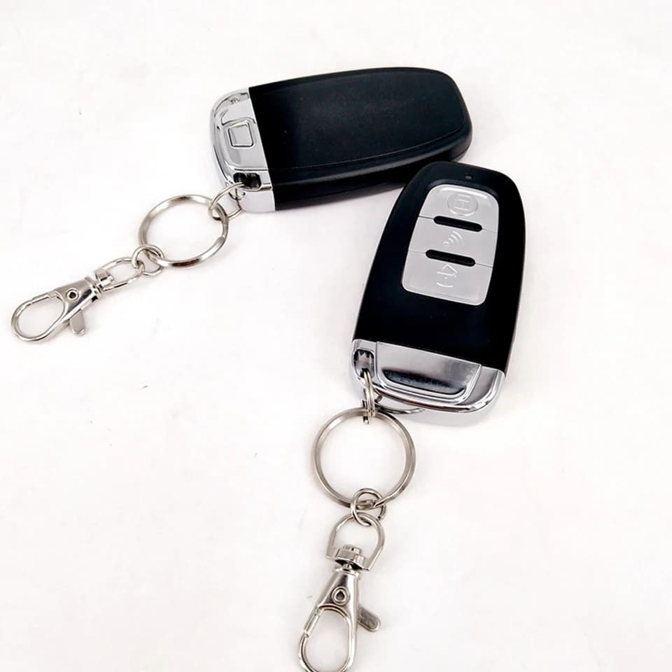 A comprehensive 9-piece car SUV keyless entry engine start alarm system, featuring a push button remote car starter.