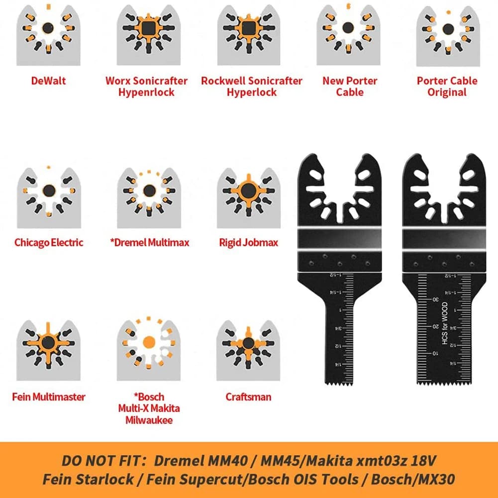 Professional Oscillating Multi-Tool Blades | 3-Piece Carbide Tooth Set | Compatible with Bosch, DeWalt, Makita, Milwaukee - Thumbnail 7