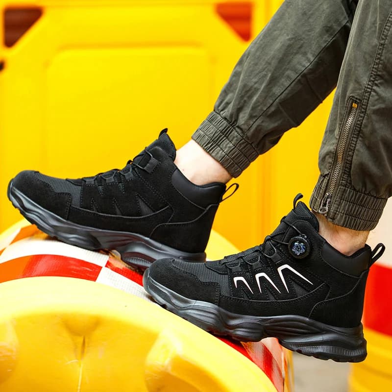 Rotating Button Steel Toe Cap Safety Boots | Anti-Smash & Anti-Piercing | Lightweight Workwear - Thumbnail 6