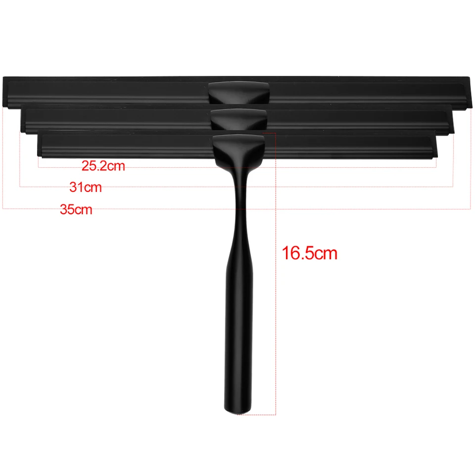 Window Cleaning Kit with Pole | 10-14" Squeegee & Scraper | Shower, Car & Window Tool - Thumbnail 4