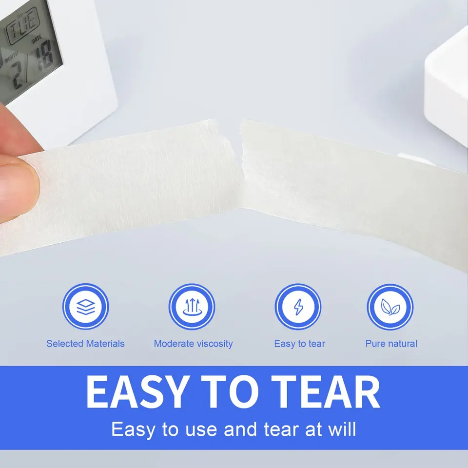 White Masking Tape, 50m General Purpose | Easy Removal | Painting & DIY - Thumbnail 5
