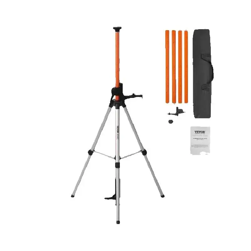 Laser Level Tripod | 1/4" & 5/8" Thread | 104-340cm Height, Bubble Level - Thumbnail 3