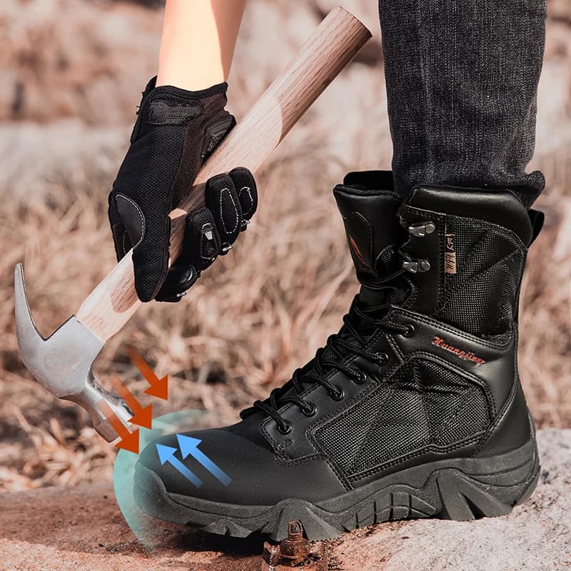 Men's Steel Toe Cap Boots | Waterproof Safety Footwear | Anti-Slip Workwear - Thumbnail 3
