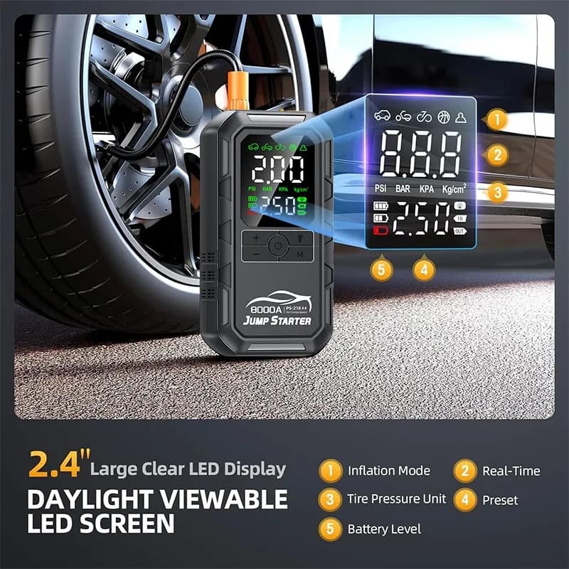 Jumper Cables for Car | Wireless Battery Booster | Emergency Power Supply - Thumbnail 3