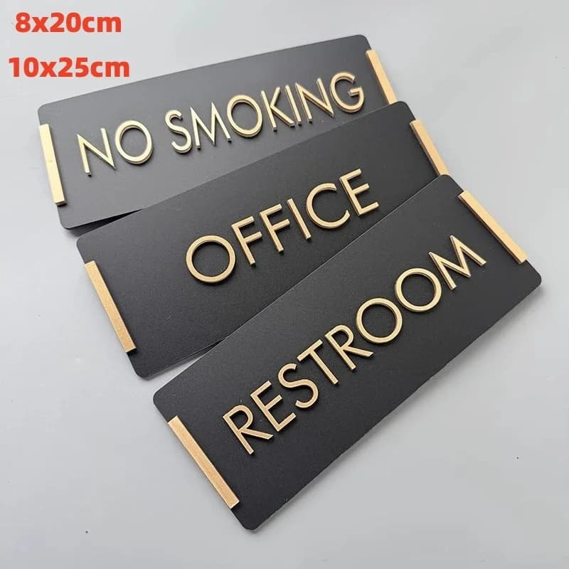 No Smoking Sign | Rectangular Office Indicator | Restroom Warning Plaque - Thumbnail 3