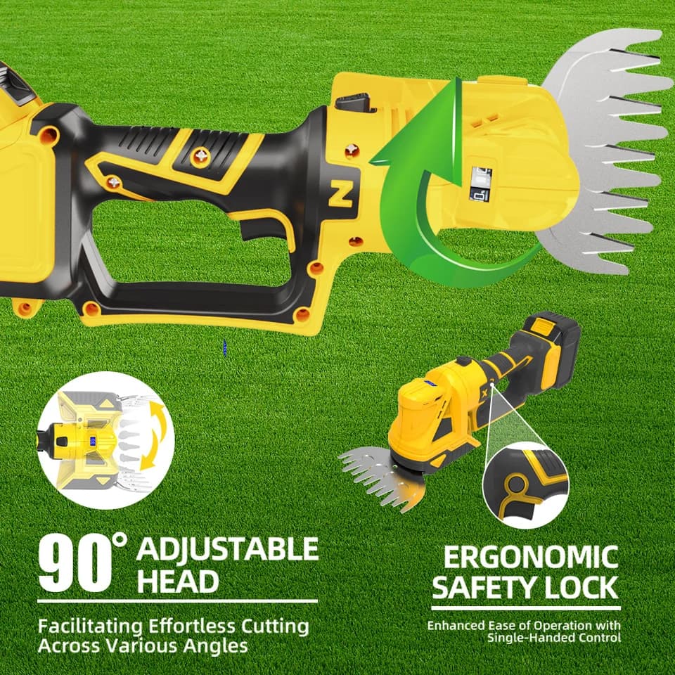 2-in-1 Cordless Hedge Trimmer Kit | Electric Pruning & Grass Trimmer | For DeWalt 20V - Thumbnail 5