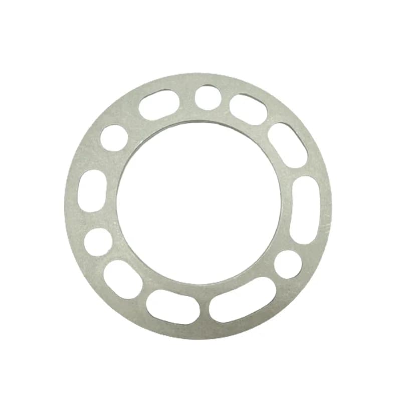 Silver 6mm thick universal car wheel spacers, 6x139.7 bolt pattern, made from aluminum alloy for enhanced wheel offset.
