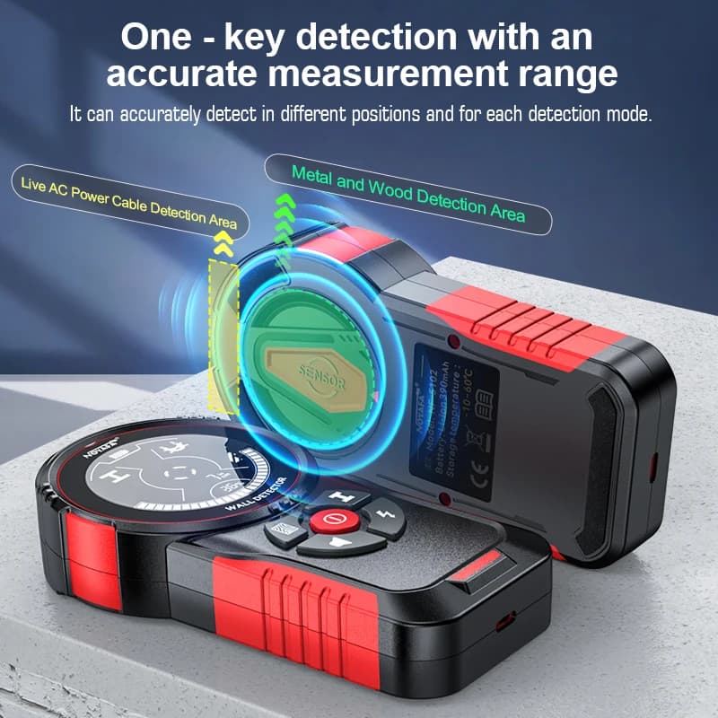 NOYAFA NF-5102 Stud Finder | LCD Display Metal Detector | Wood & Live Wire Tester - Thumbnail 6