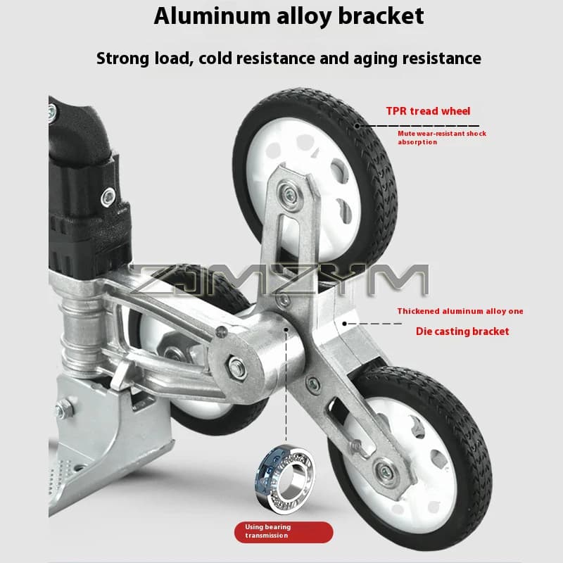 Folding Hand Truck Trolley | Telescopic Stair Climber | Portable Luggage Cart - Thumbnail 2