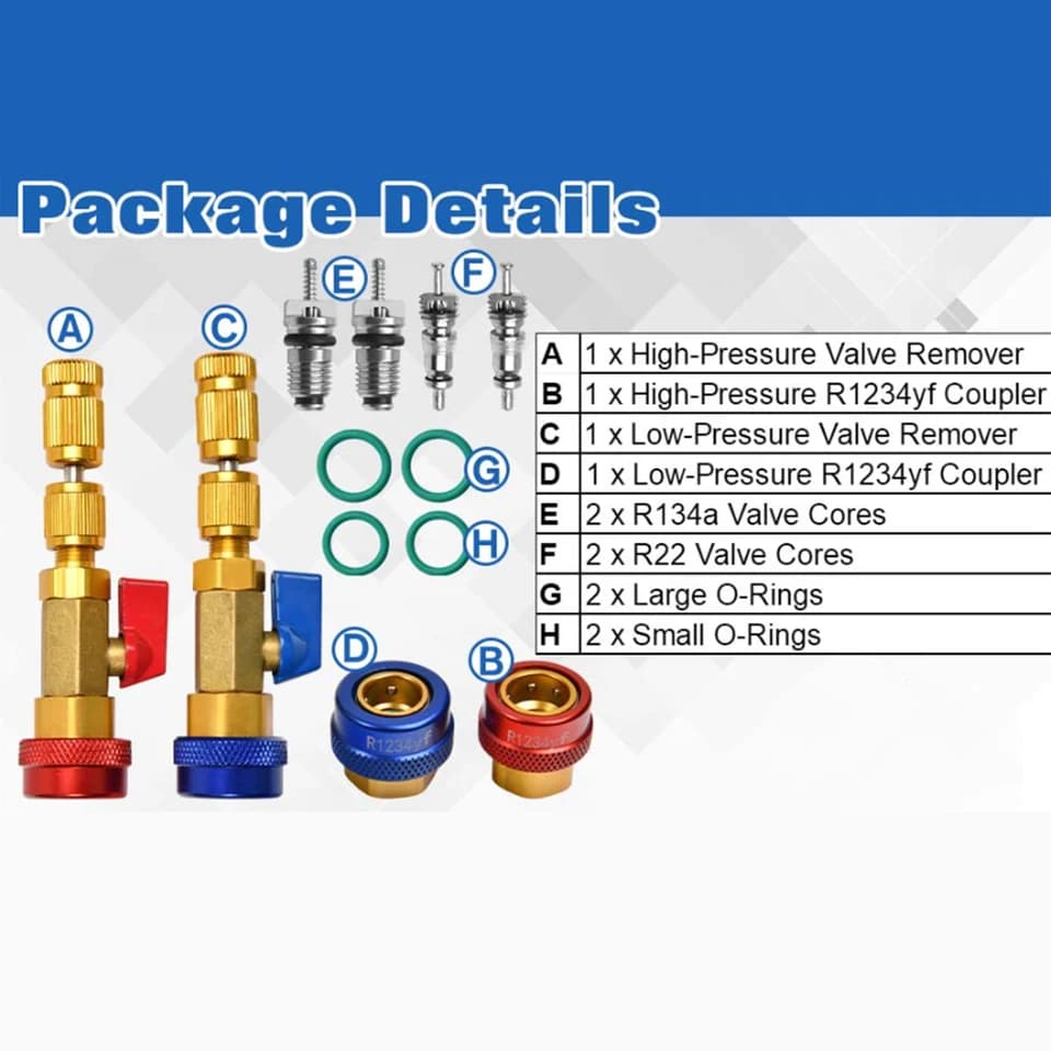 R1234YF Valve Core Tool | AC Refrigeration Schrader Remover | O-Ring Seal - Thumbnail 8