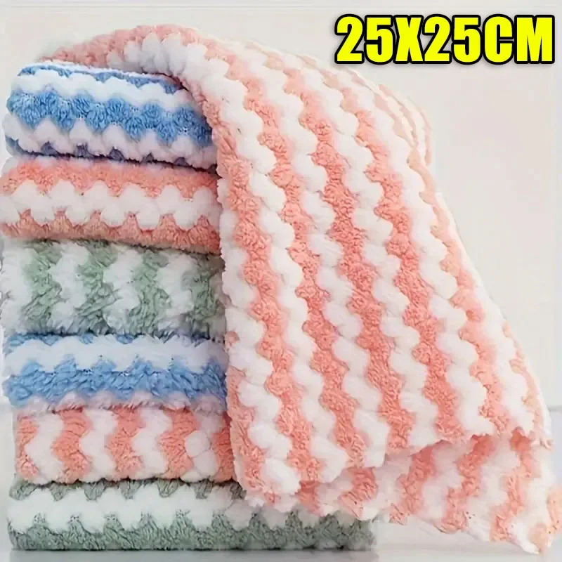 40x Super Absorbent Cleaning Cloths for Glass | Coral Fleece Dish Rags | Thick Kitchen & Window Wipes - Thumbnail 3