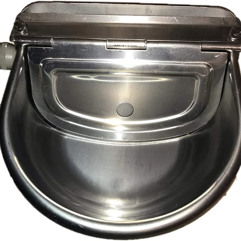 Automatic Floating Ball Water Trough, front view on white.