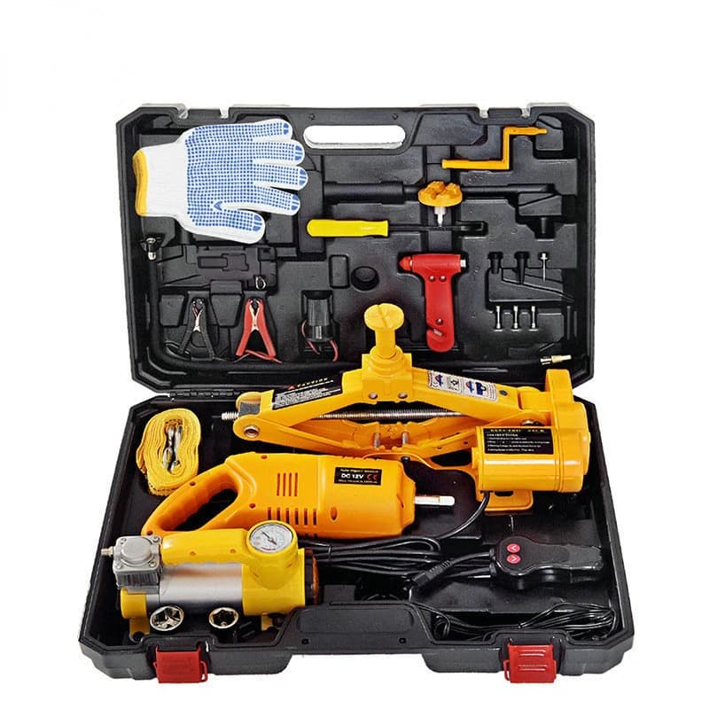3 Ton Scissor Jack Kit | 12V Electric with Impact Wrench | Auto Lift Repair - Thumbnail 2