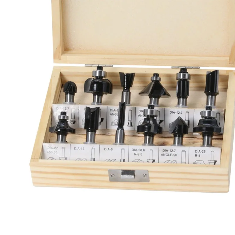 Router Bits Set | 12-Piece 6mm Shank | Woodworking & Carving - Thumbnail 4