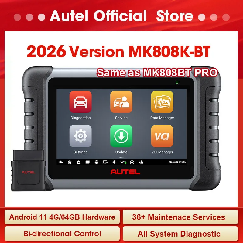 Autel MK808KBT PRO OBD2 Scanner | All Systems Diagnostic Tool | Wireless Bluetooth - Thumbnail 2