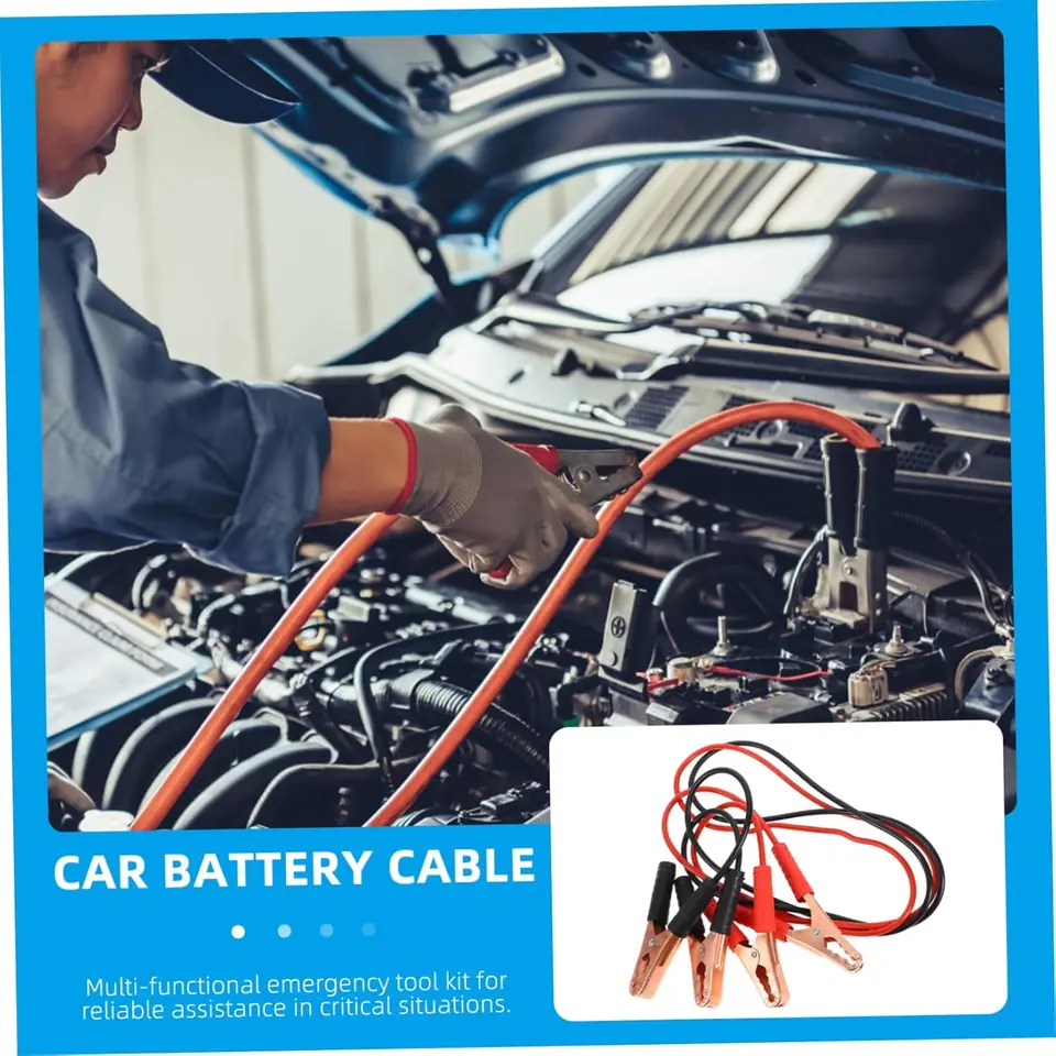 Cables for Car | Heavy-Duty 4-Gauge | For Dead or Weak Batteries - Thumbnail 4
