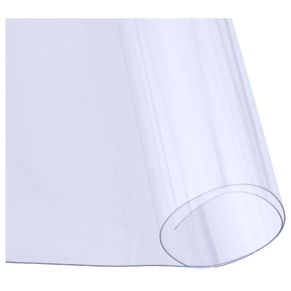 Clear PVC Fabric Roll: single clear plastic sheet on a white background.