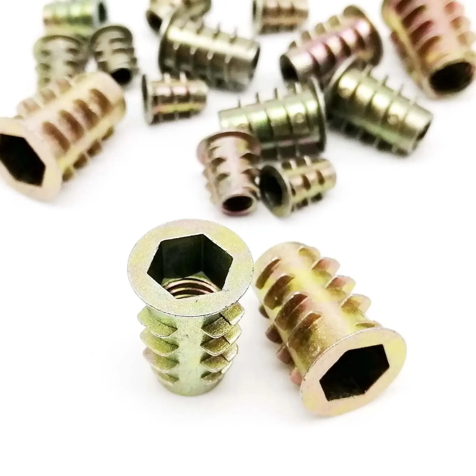 M5 M6 M8 M10 Insert Nuts | Hex Socket Allen Head | Inside & Outside Thread for Wood Furniture