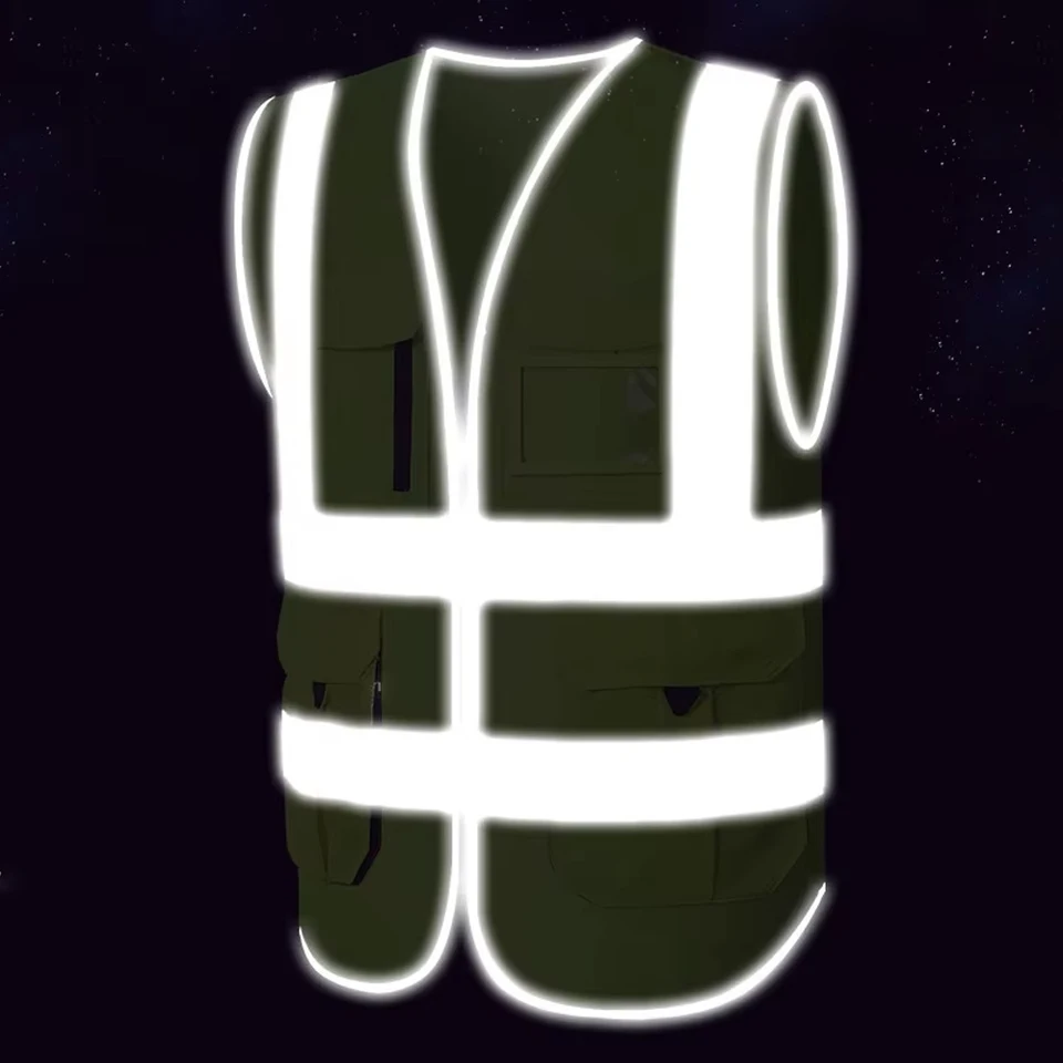 Two Tone Hi Vis Vest | Zip Pockets | Construction Workwear - Thumbnail 3