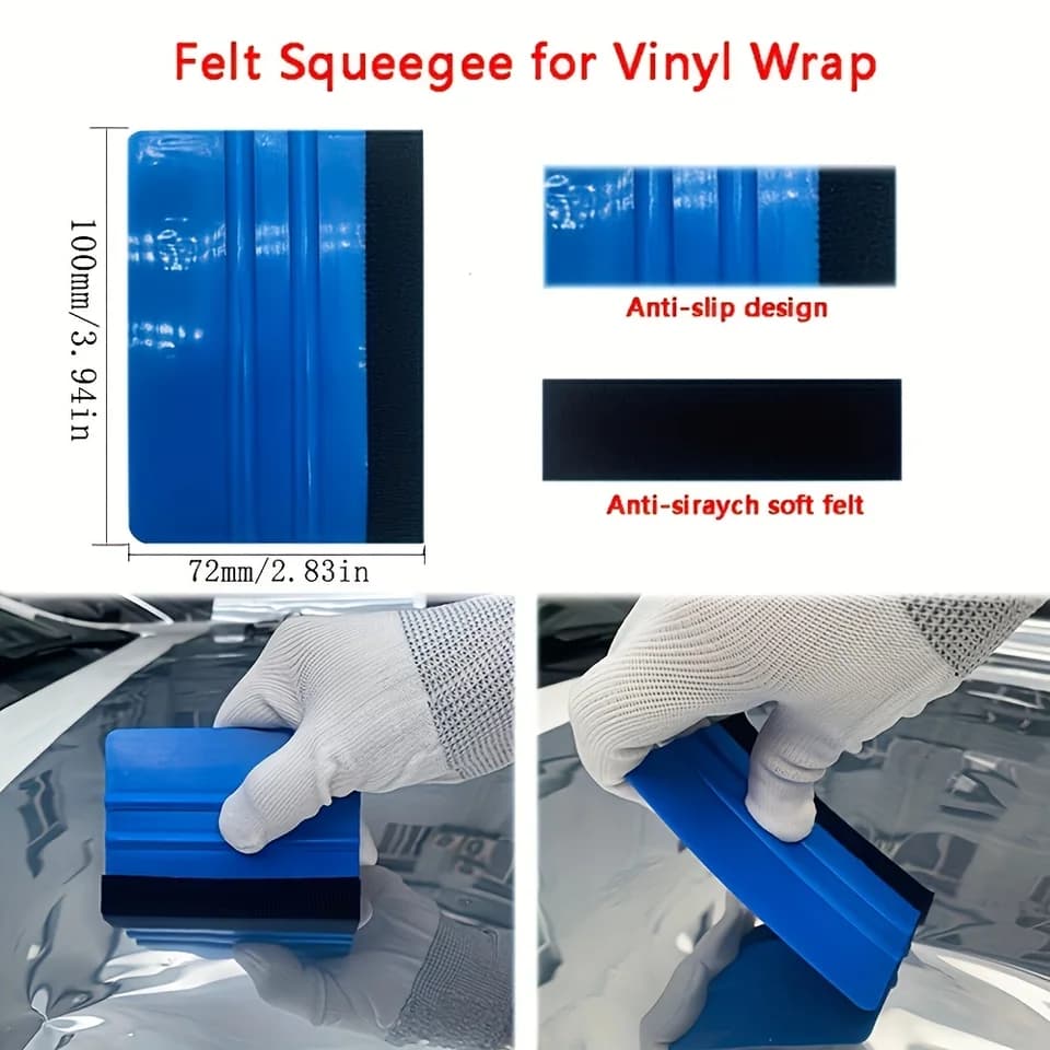 Window Squeegee Set | Vinyl Scraper Cutter | Car Tinting Tools - Thumbnail 3