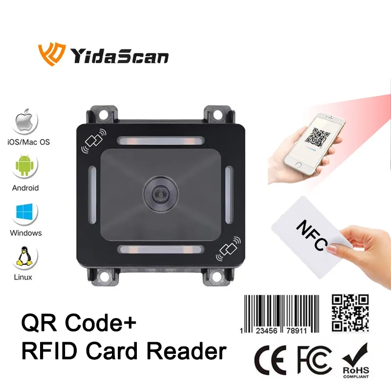 FM700B Barcode Scanner | RFID & NFC Reader | Access Control for Kiosks - Thumbnail 3