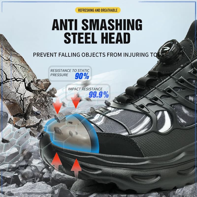 Safety Toe Wellington Boots | Steel Toe Work Shoes | Lightweight Footwear - Thumbnail 3