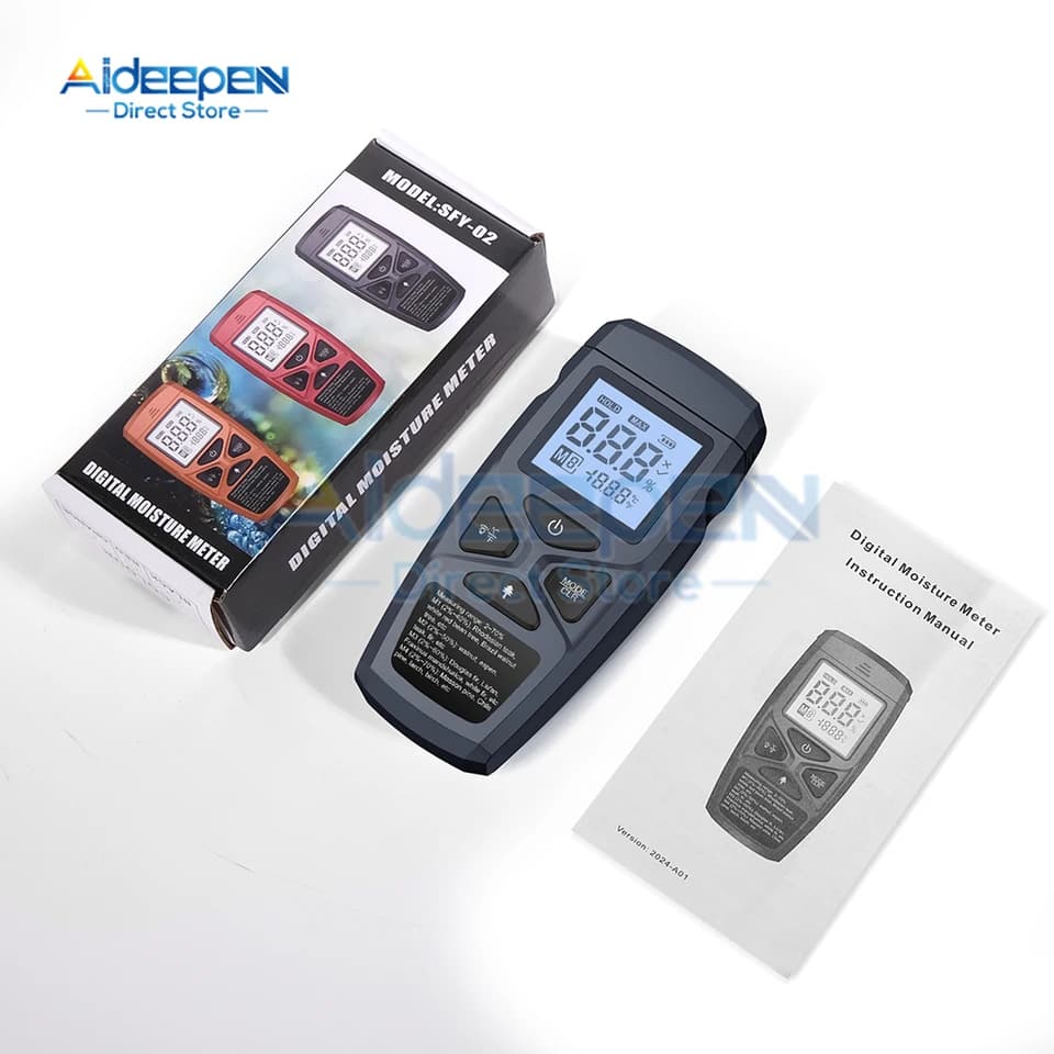 Moisture Meter | Digital Two-Pin Sensor | Backlit LCD for Lumber - Thumbnail 6