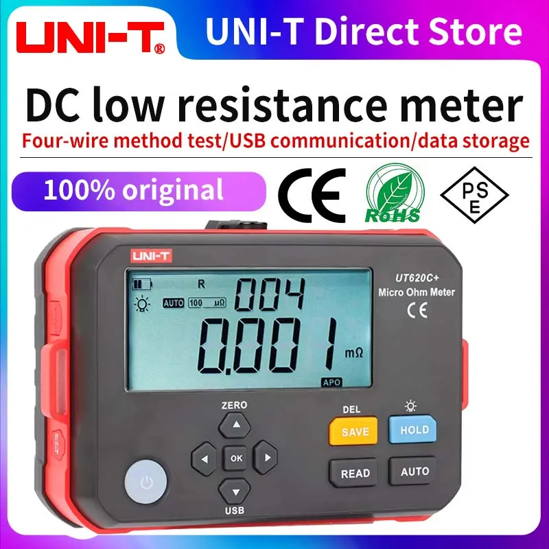 UNI-T UT620C Plus Micro Ohmmeter Proving Unit | 0.001mΩ-300kΩ Low Resistance Tester | Auto/Manual Range - Thumbnail 3