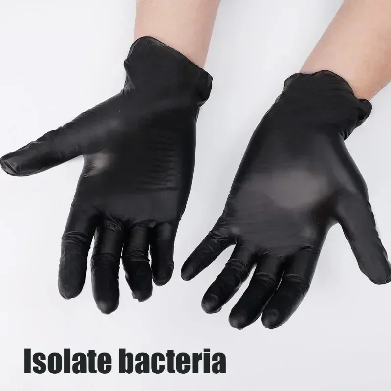 Gloves Vinyl Blend | 100pc Black Nitrile | Latex-Free for Tattoos - Thumbnail 3