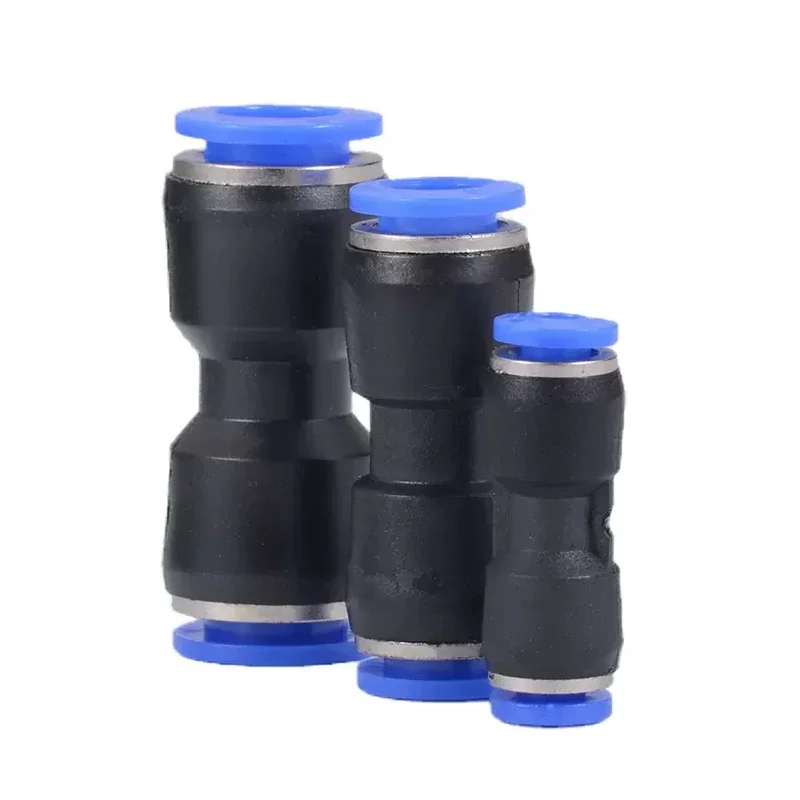 Premium plastic pneumatic push-to-connect fittings for 4mm to 10mm hose, straight quick connector for air and water lines.