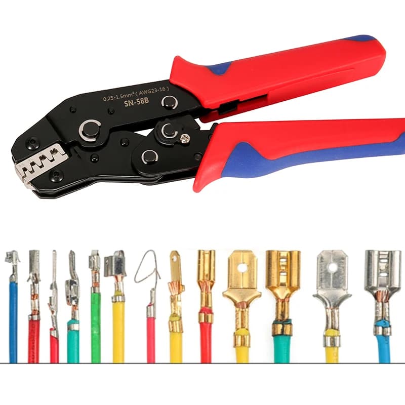 SN-58B Crimping Tool | High Carbon Steel Ratcheting | 0.25-1.5mm² (23-16AWG) - Thumbnail 4