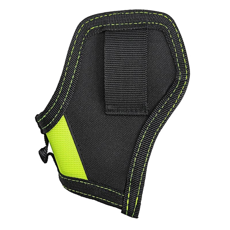 Drill Holster Tool Bag, black and neon green, on a white background.
