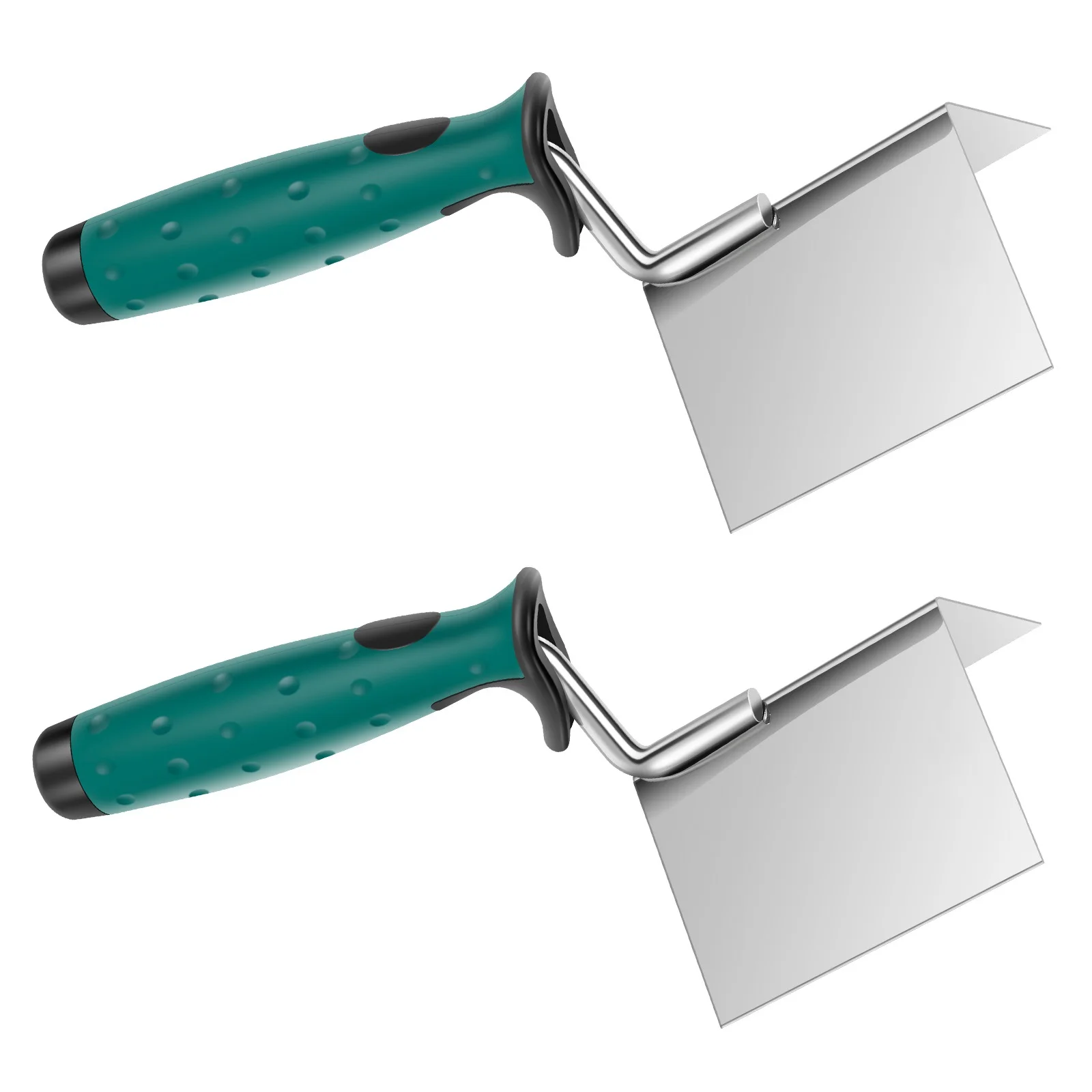 Drywall Corner Trowel Set | 3-Inch Stainless Steel | Internal & External Finishing Tools - Image 1