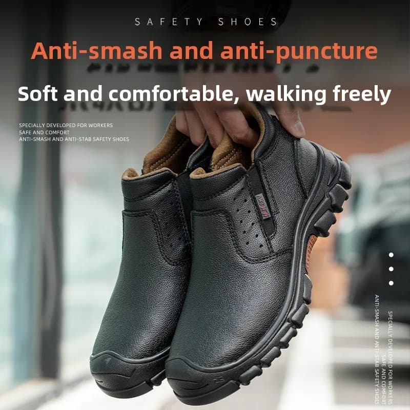 Steel Toe Cap Safety Boots | Insulated Suede Leather | All-Season Welding Protection - Thumbnail 5