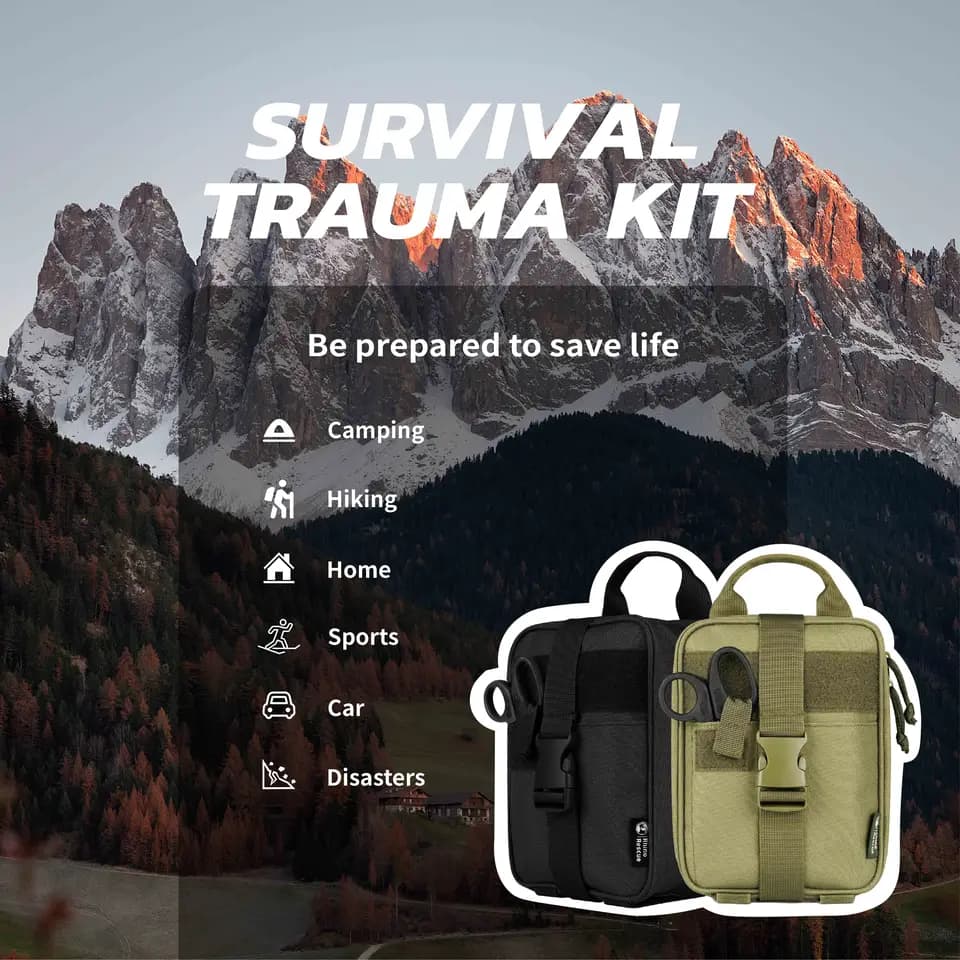 Rhino Emergency First Aid Kit | MOLLE Pouch | Survival & Tactical IFAK Empty Bag - Thumbnail 6