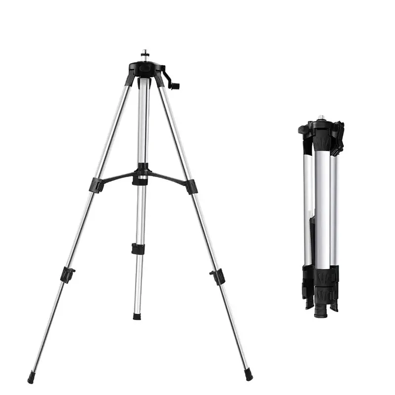 1.5-meter aluminum tripod for laser levels and construction optical instruments, featuring a coated finish for durability and stability with line, rotary, or other lasers.