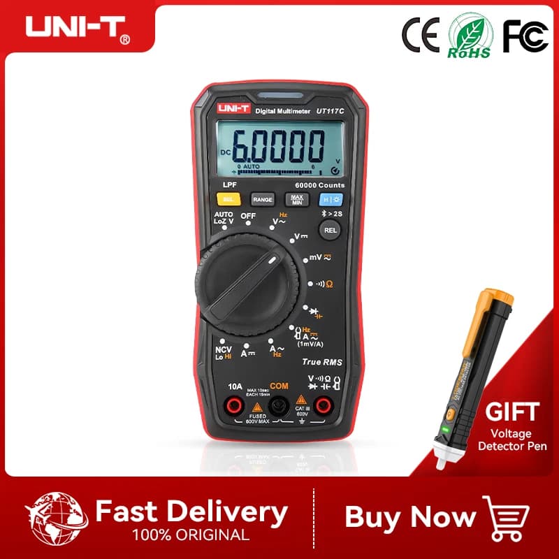 UT117C Digital Multimeter proving unit | True RMS, NCV | 10A AC/DC Voltmeter - Thumbnail 2