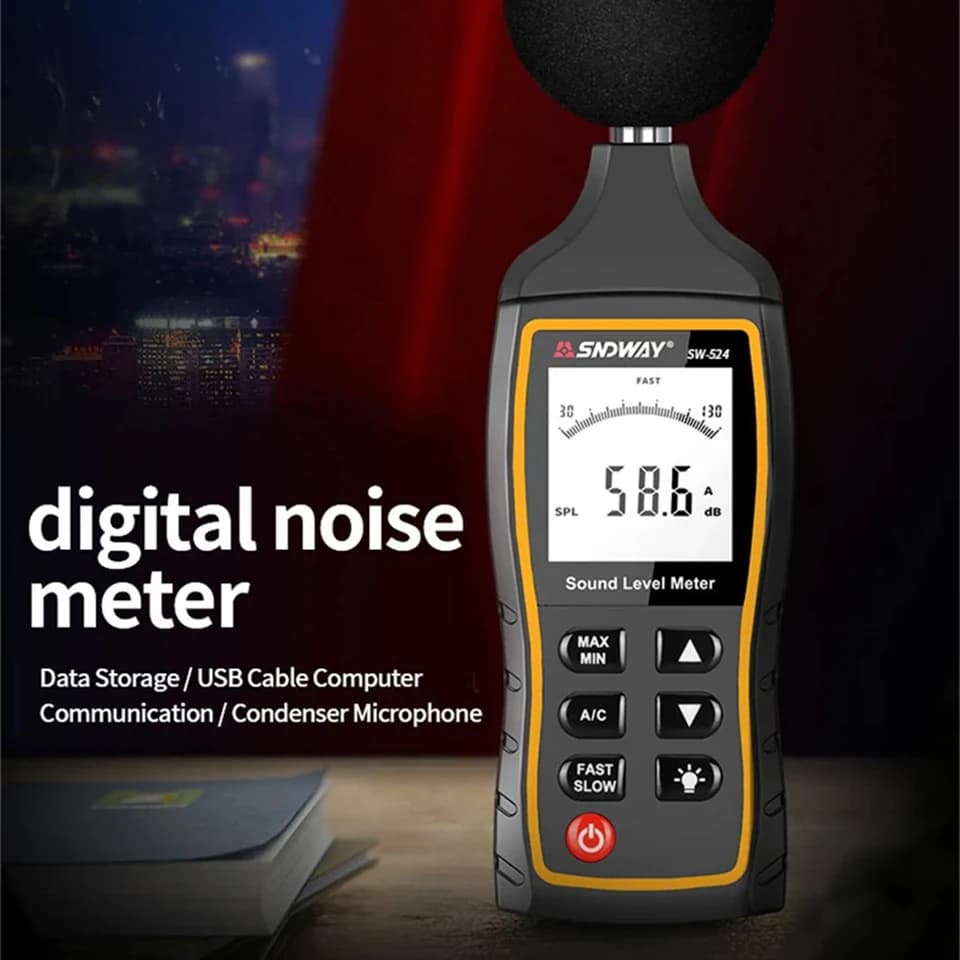SNDWAY SW-523 Sound Level Meter | Handheld dB Noise Audio Tester | Digital Decibel Monitor - Thumbnail 5