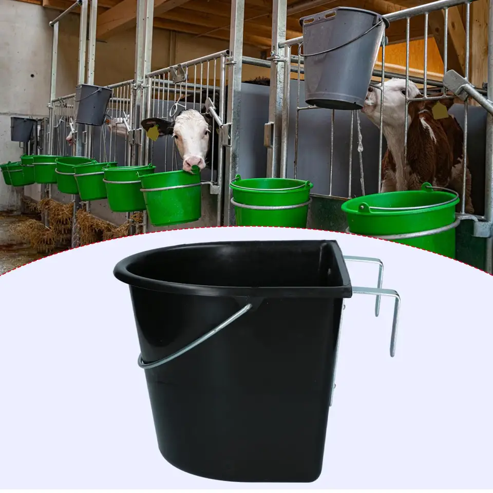 Livestock Feeder Pan | Large Mountable Heavy Duty Trough | Farm Animal Feeding Bowl - Thumbnail 2
