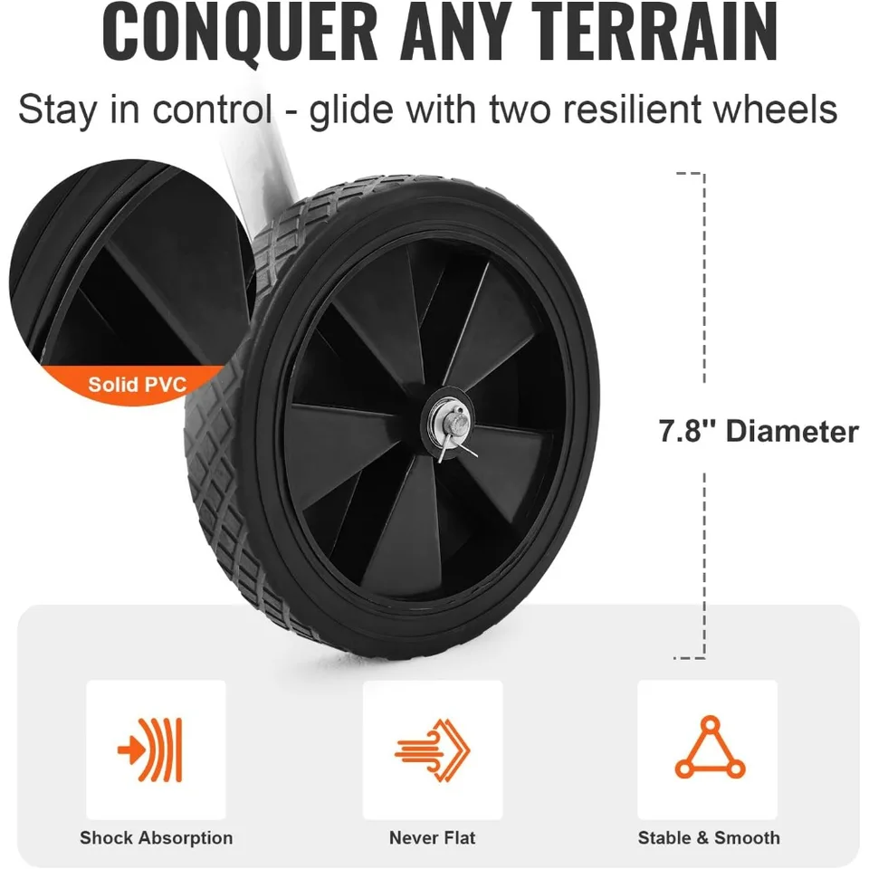Heavy Duty Hose Reel Cart | Mobile Steel, 175ft 5/8" Hose Capacity | Industrial Use - Thumbnail 5