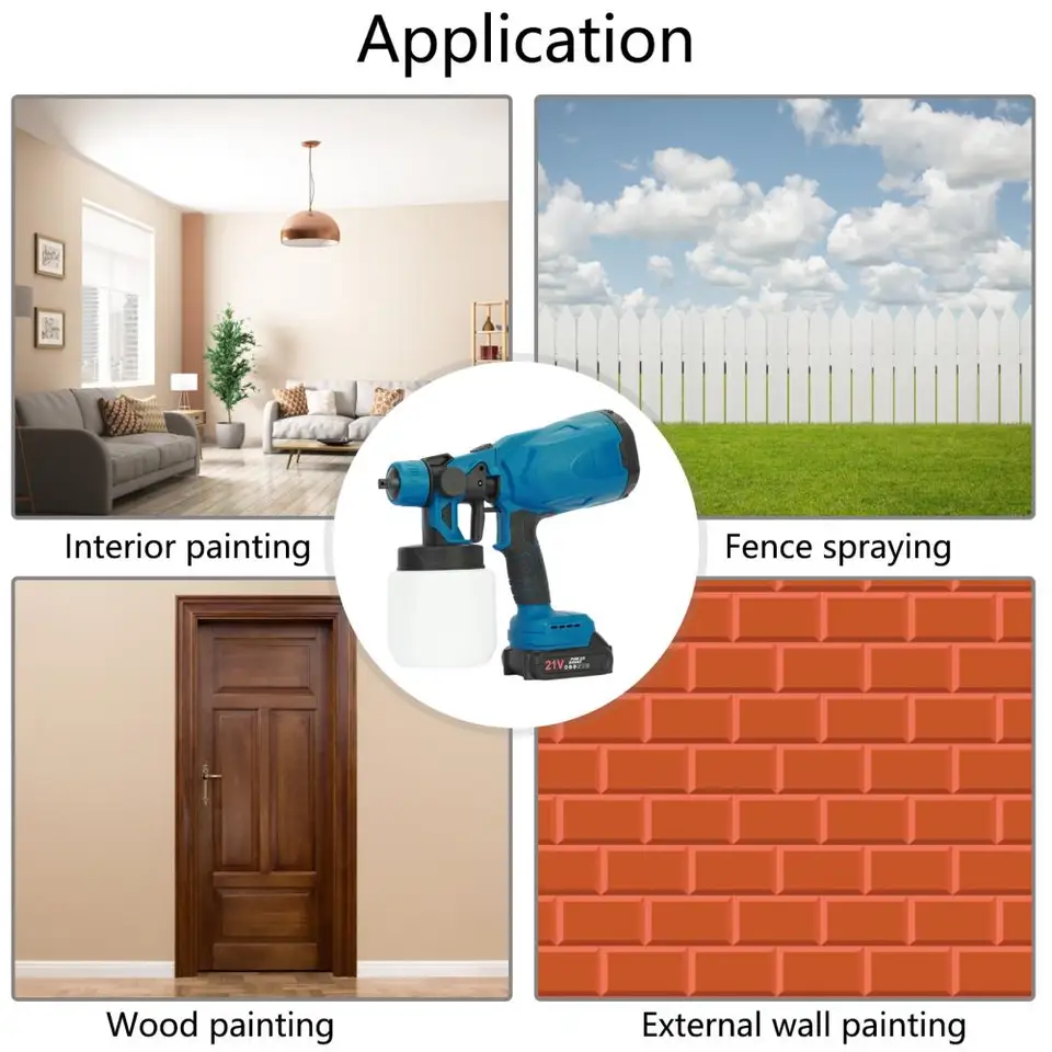 Mini Paint Sprayer | Long-Spray Distance | Rechargeable Handheld Electric - Thumbnail 5
