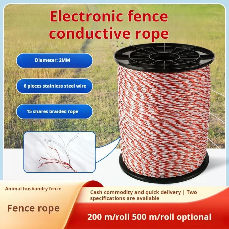 Fencing Polywire | Use with T-Posts & Fence Post Spike | 500m Roll - Thumbnail 3