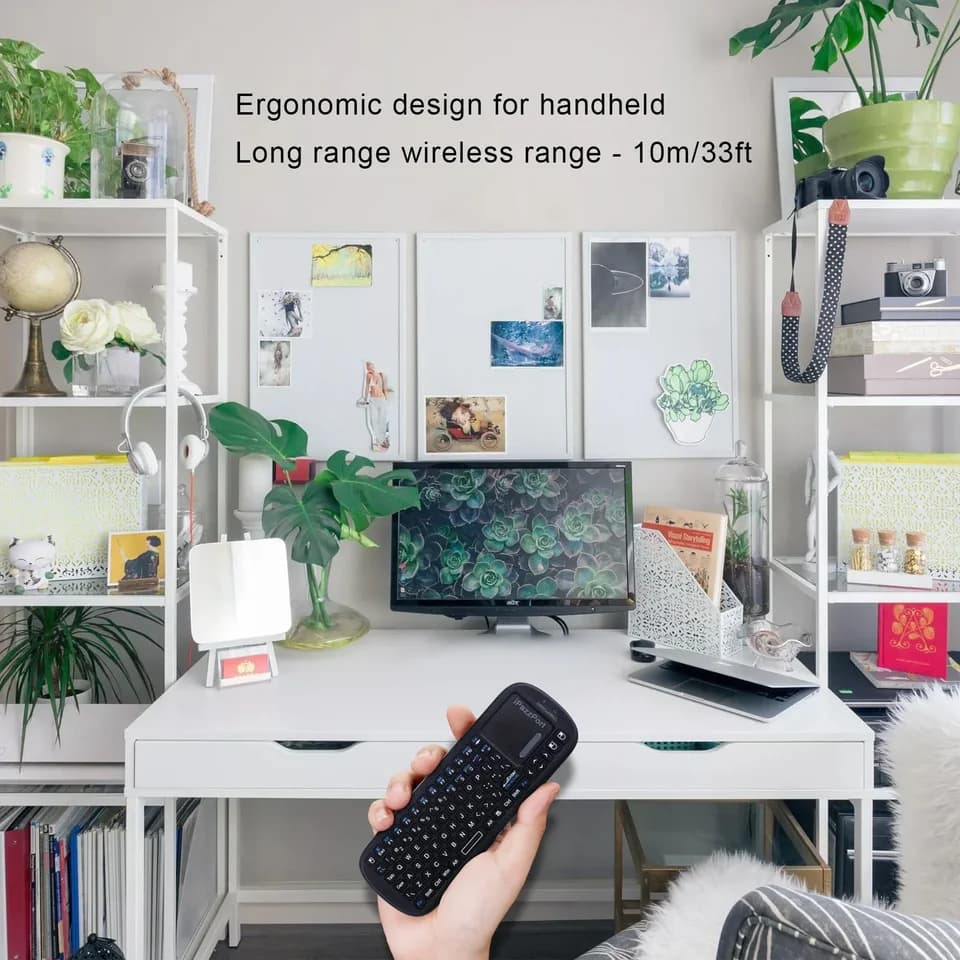 iPazzPort Wireless Keyboard | Touchpad Mouse Combo | For PC, TV Box, PS4 - Thumbnail 6