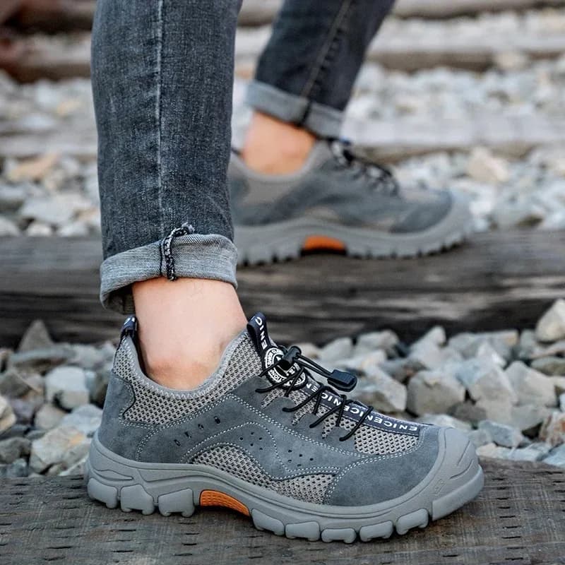 Men Steel Toe Shoes | Breathable & Anti-Puncture | Slip-On Work Footwear - Thumbnail 8