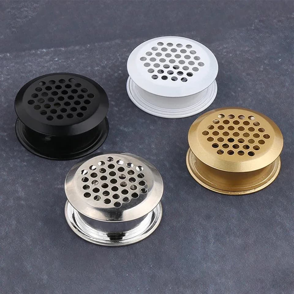 Soffit Vent Round | Stainless Steel Air Vent Grille | Double-Sided Cabinet Ventilation - Thumbnail 4
