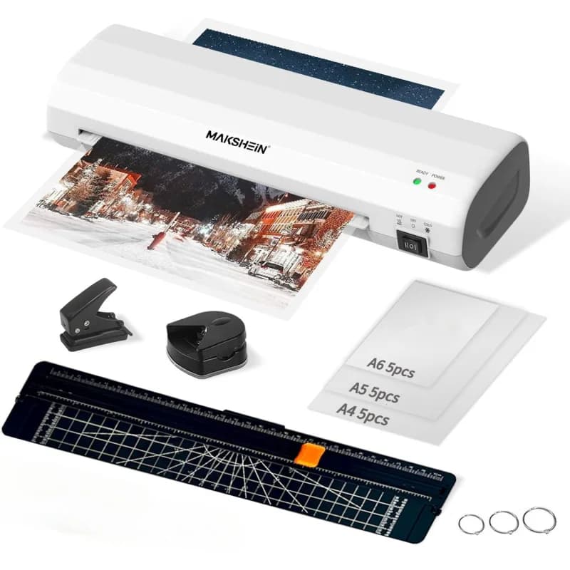A4 Laminator | Fast Hot & Cold Lamination | Anti-Jam Office & Home - Thumbnail 3