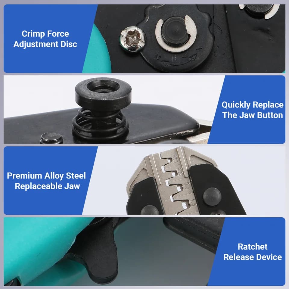 Crimping Tool Kit | Quick-Change Jaws for Non-Insulated & Solar Terminals - Thumbnail 5