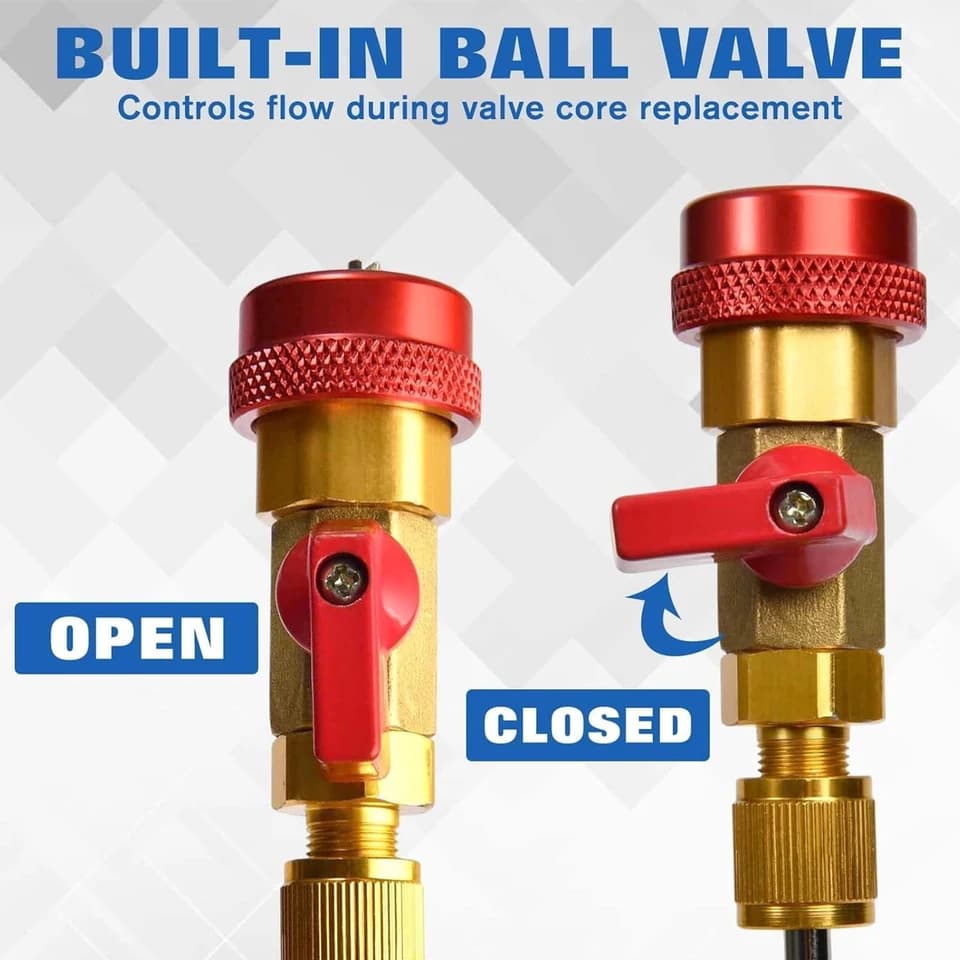 R1234YF Valve Core Tool | AC Refrigeration Schrader Remover | O-Ring Seal - Thumbnail 4