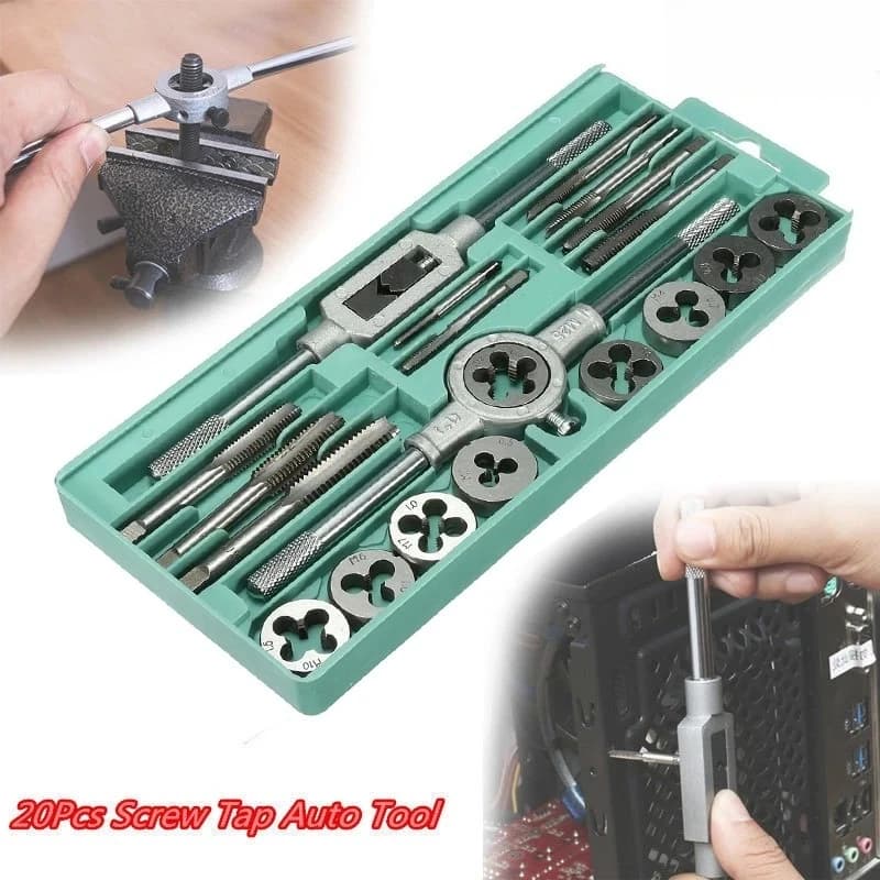 Tap and Die Set | M3-M12 Threading Kit | Straight & Tapered Reamers - Thumbnail 2