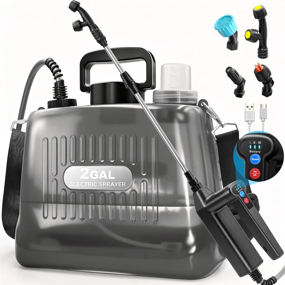 2 Gallon Knapsack Sprayer | 3 Pressure Levels | Extendable Wand - Thumbnail 2